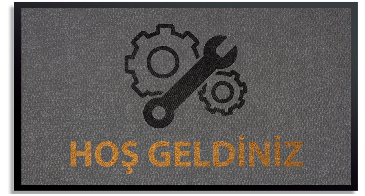 Mekanik Servis Paspası Oto Servis Paspas Logolu Halı
