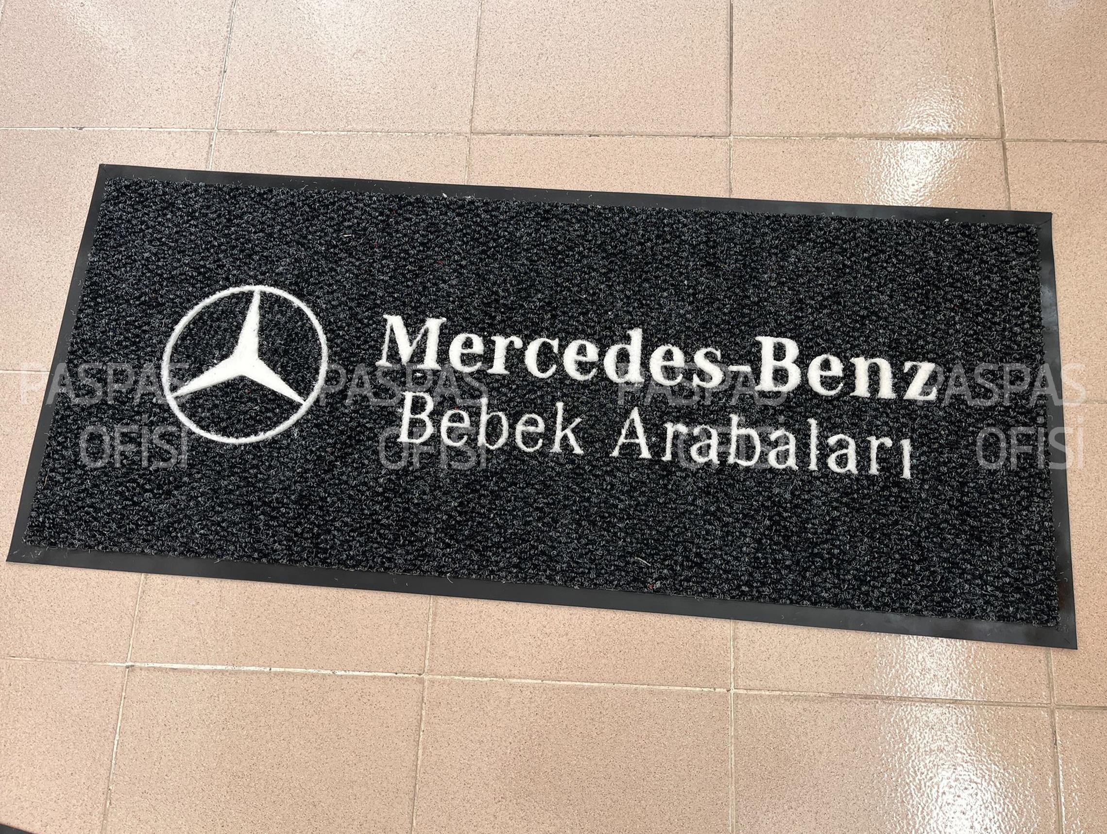 Mercedes Logolu Kurumsal Logolu Paspas Dış Kapı Paspası İş Yeri Paspası