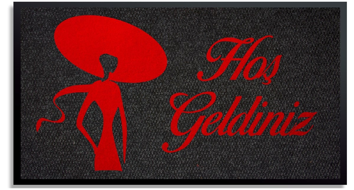 Moda Giyim Logolu Halı Paspas Giriş Halısı Lazer Kesim Paspas