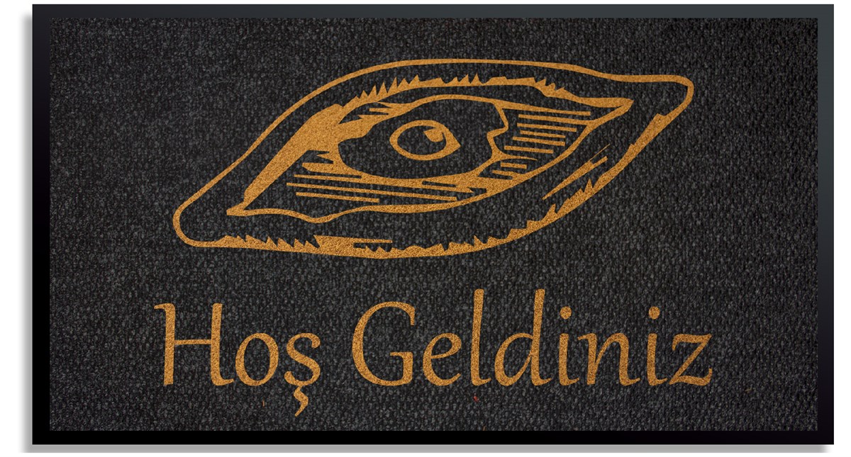 Pideci Paspası Kapı Önü Giriş Logolu Paspas