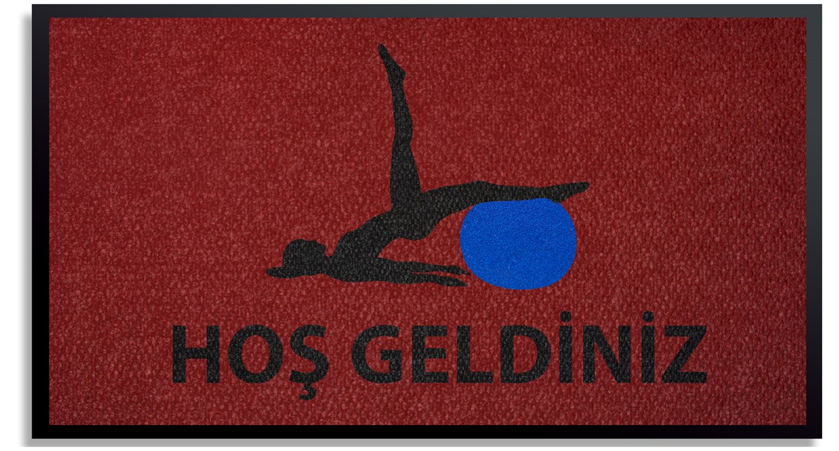 Pilates Logolu Paspas Logolu Halı Paspas