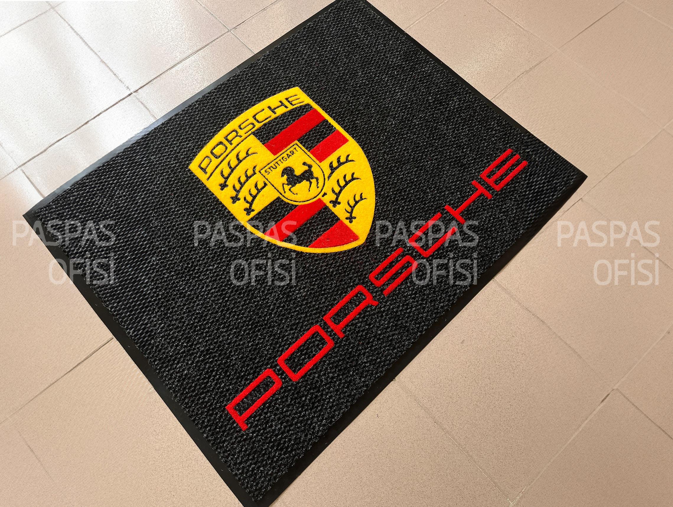 Porsche Logolu Paspas Kurumsal Logolu Paspas Dış ve İç Mekan Paspası