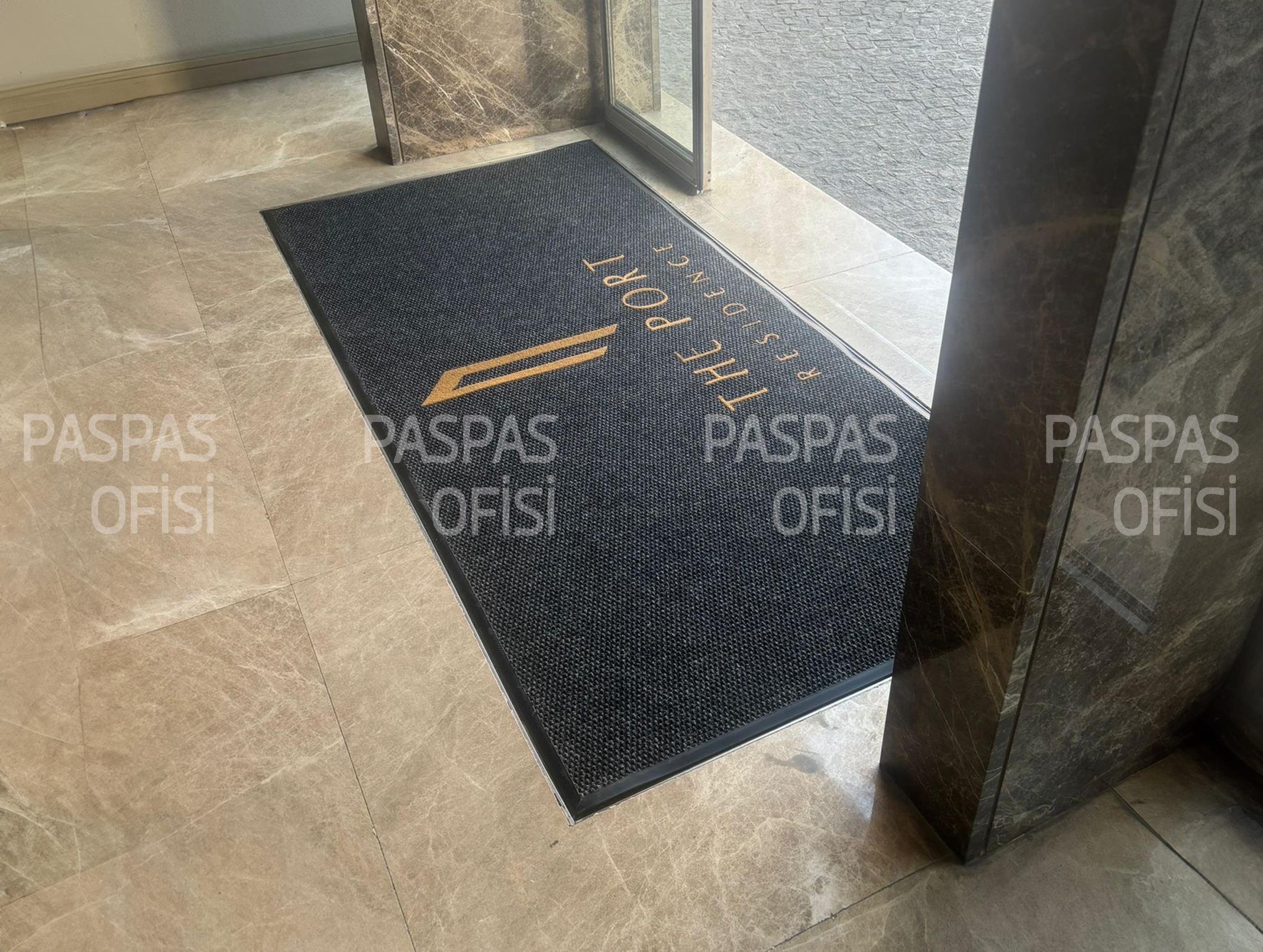 Residence Logolu Giriş Paspası Büyük Ölçülü Logolu Paspas
