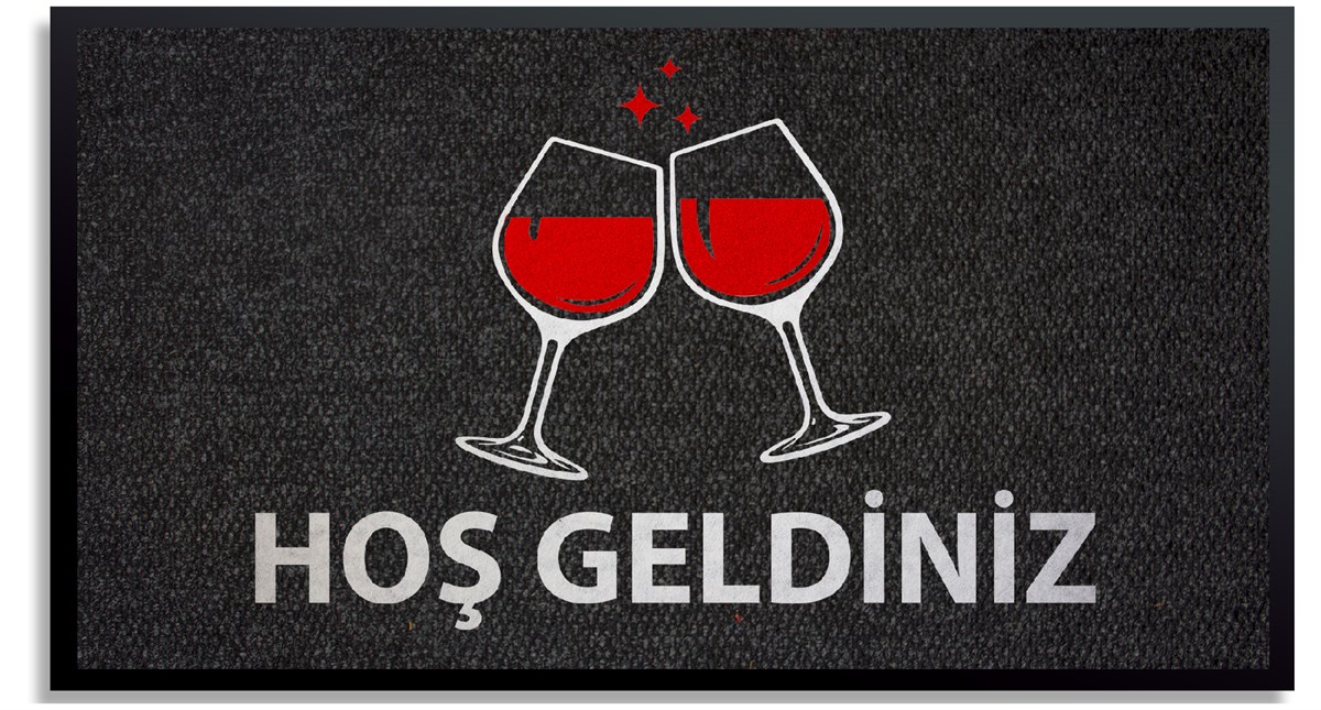 Restoran Bar Tasarımlı Logolu Halı Paspas