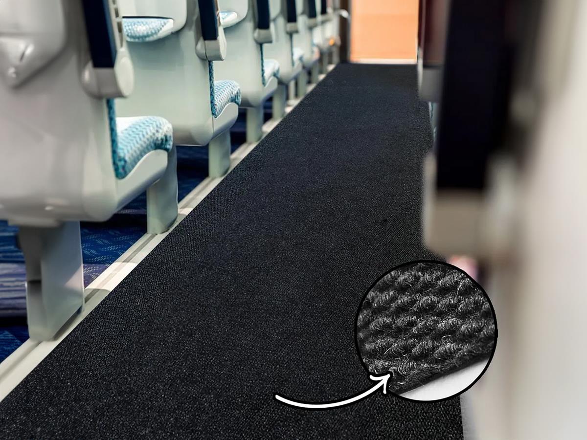 Siyah Araç İçi Paspas Otobüs ve Servis Paspası Otobüs ve Servis Halısı