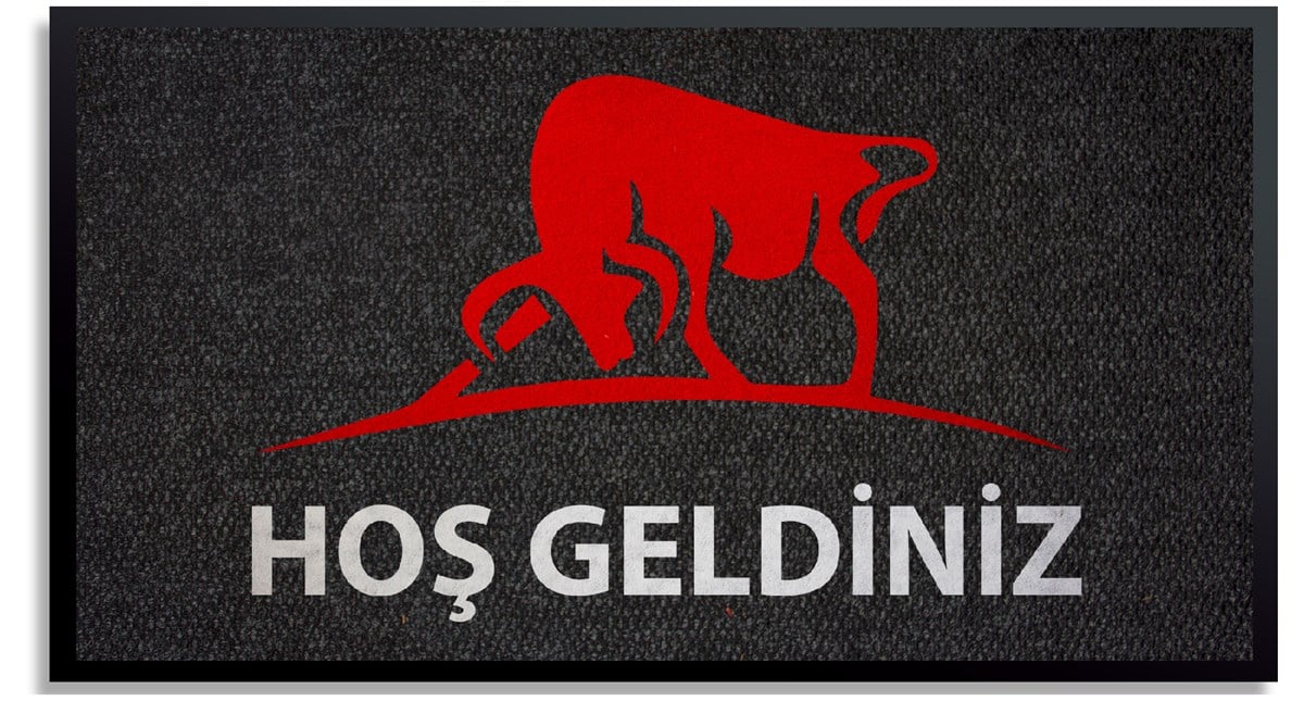 Steak Tasarımlı Paspas Giriş Paspası Logo Halı