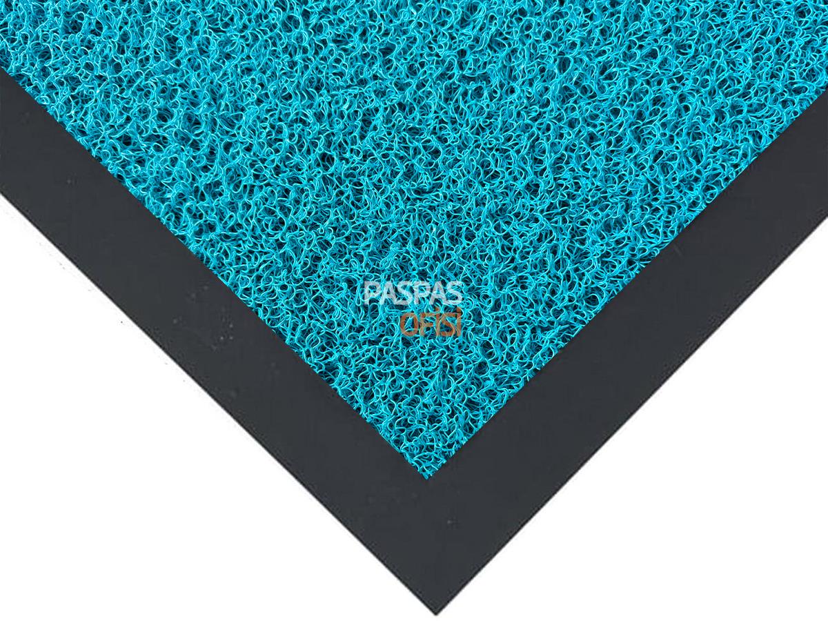 Turkuaz Kıvırcık Paspas Kauçuk Rampalı