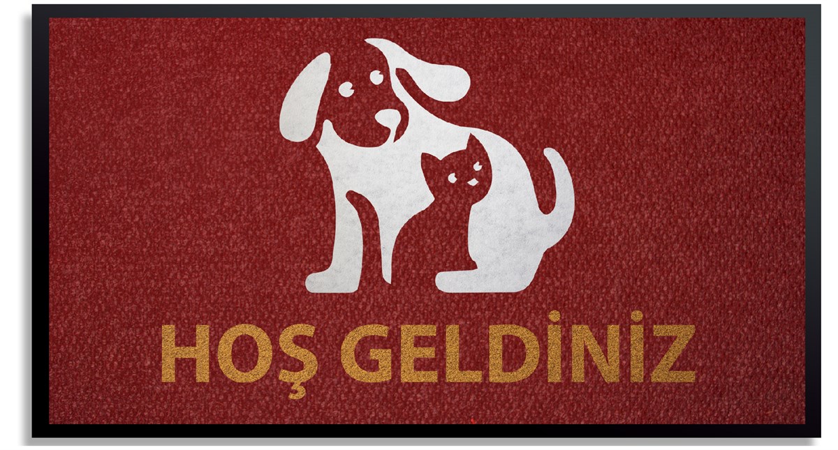 Veteriner Kapı Paspası Giriş Halısı Logolu Halı Paspas Lazer Kesim