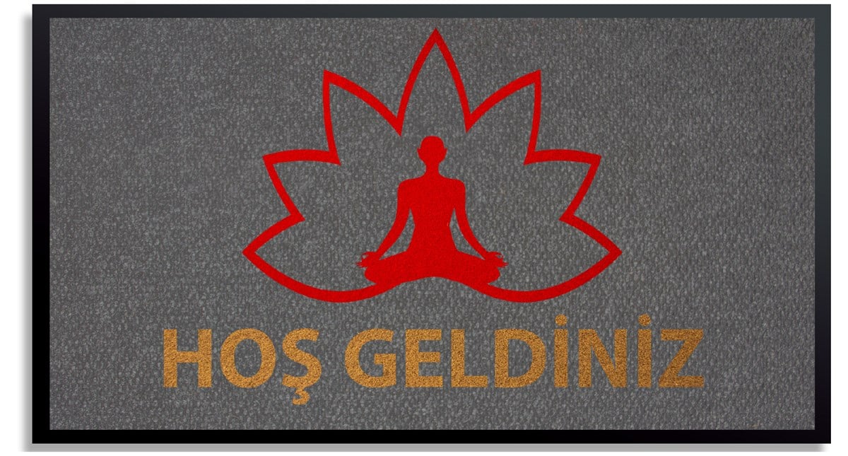 Yoga Paspası Logolu Halı Paspas Giriş Paspası