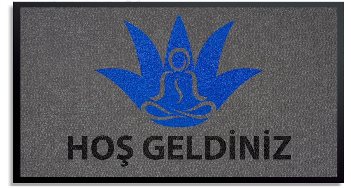 Yoga Tasarımlı Logolu Halı Paspas