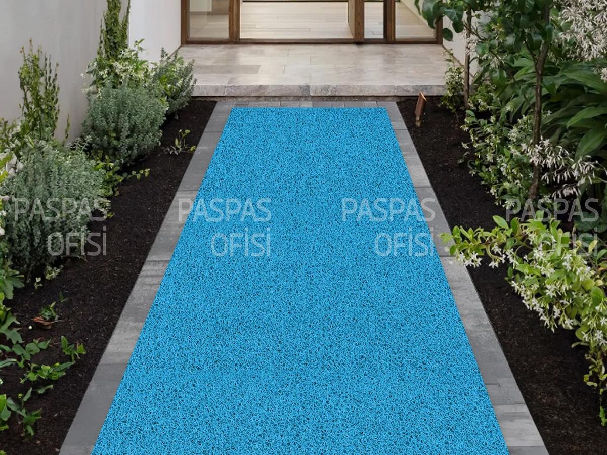 Yolluk Paspas Dış Mekan Paspası Su Emici Paspas Kaydırmaz Paspas Kıvırcık Paspas Turkuaz