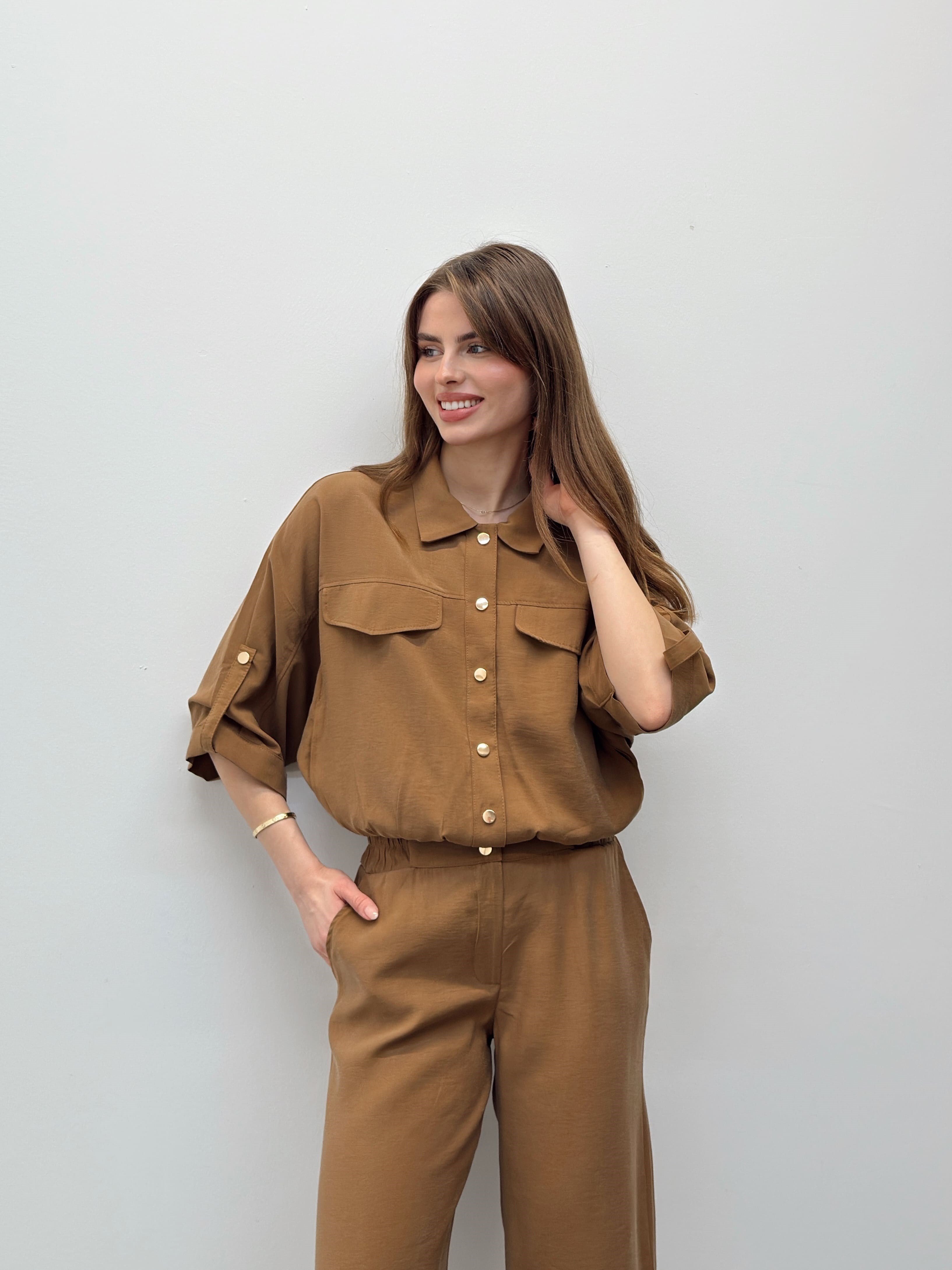 Elara Ceket Pantolon Hardal Takım