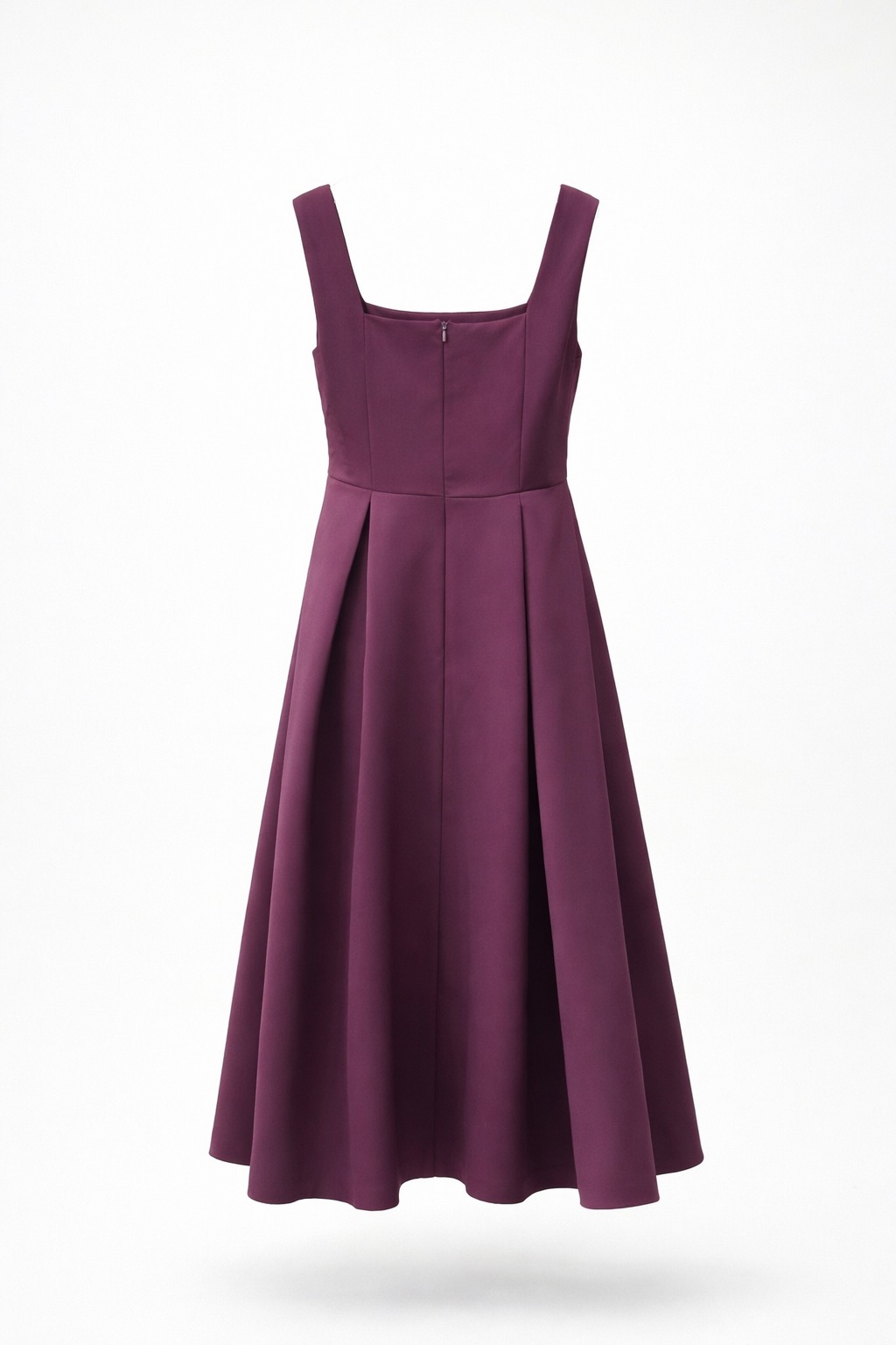 Kadın Askılı Mürdüm Balon Elbise