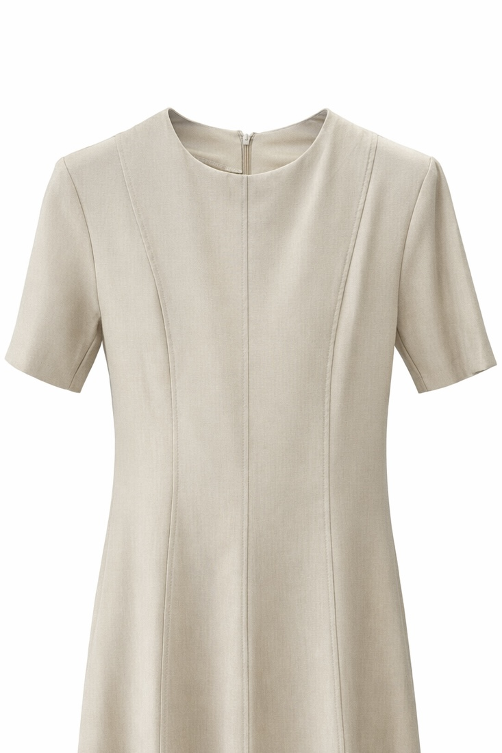 Kadın Maxi Boy Kloş Prenses Bej Elbise