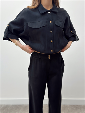 Elara Ceket Pantolon Siyah Takım