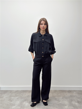 Elara Ceket Pantolon Siyah Takım