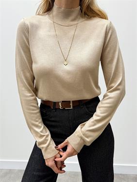 Kadın Balıkçı Yaka Bej Kazak