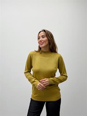 Kadın Balıkçı Yaka Yağ Yeşili Kazak