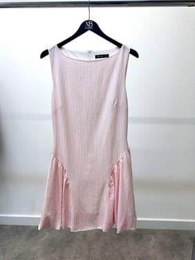 Kadın Büzgü Detaylı Balon Etek Pembe Elbise