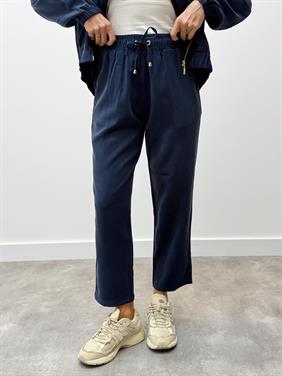 Kadın Fermuarlı Ceket Pantolon Alt-Üst Lacivert Takım