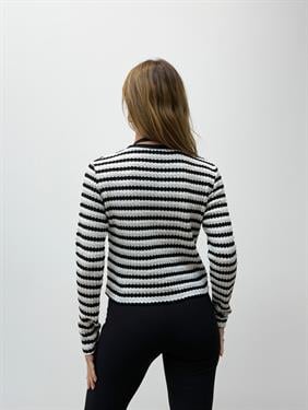 Kadın Gold Düğme Triko Siyah Hırka