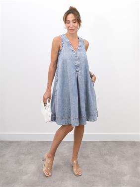 Kadın Jean Cepli Çan Elbise