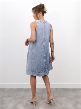 Kadın Jean Cepli Çan Elbise