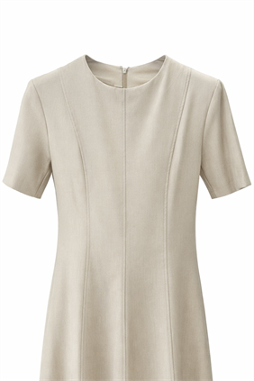 Kadın Maxi Boy Kloş Prenses Bej Elbise