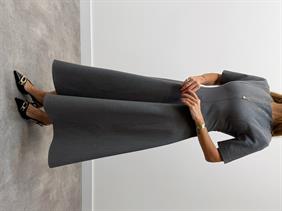 Kadın Maxi Boy Kloş Prenses Gri Elbise