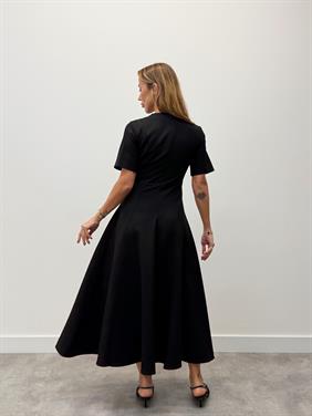 Kadın Maxi Boy Kloş Prenses Siyah Elbise