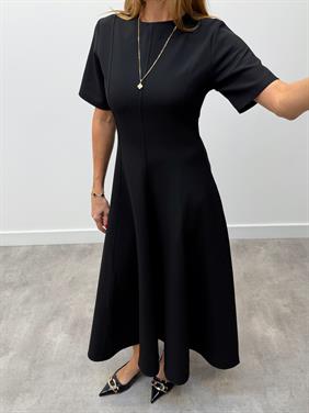 Kadın Maxi Boy Kloş Prenses Siyah Elbise