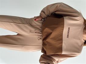 Kadın Paraşüt Detay Sweat Pantolon Vizon Modal Takım