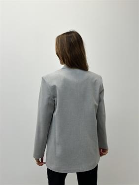 Kadın Poliviskon Kumaş Astarlı Gri Blazer Ceket