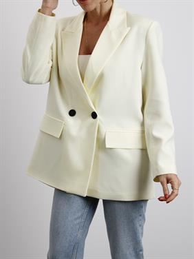 Kadın Poliviskon Kumaş Astarlı Lİmon Sarısı Blazer Ceket