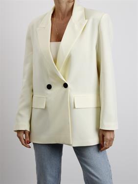 Kadın Poliviskon Kumaş Astarlı Lİmon Sarısı Blazer Ceket