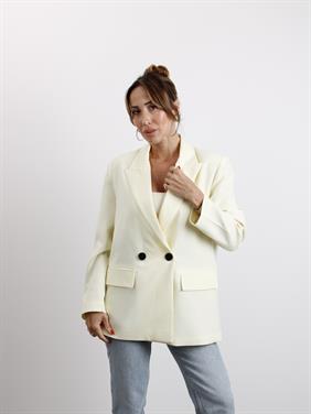 Kadın Poliviskon Kumaş Astarlı Lİmon Sarısı Blazer Ceket