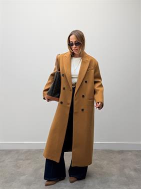 Kadın Premium Vatkalı Armonde Taba Kaban