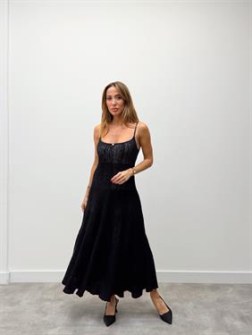 Kadın Tina Simli Askılı Triko Elbise