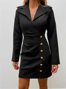 Kadın Yakalı Siyah Blazer Elbise