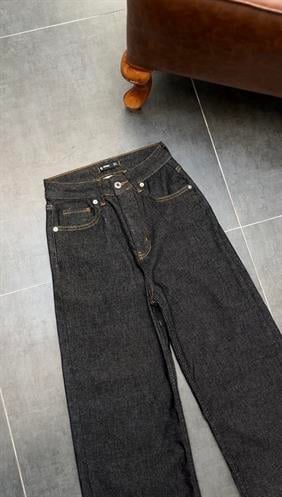 Kadın Yüksek Bel En Boy Likralı Comfort İspanyol Paça Antrasit Kot Pantolon 