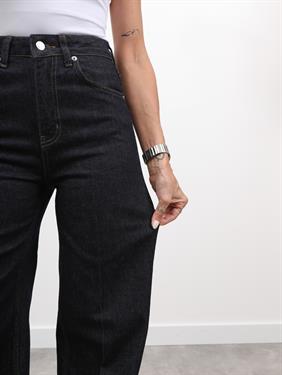 Kadın Yüksek Bel Likralı Straight Jean Kot Pantolon