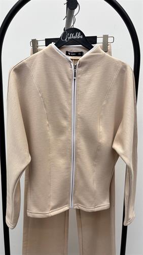 Modal Şardonlu Ceket Pantolon Bej Takım