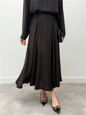 Serena Yaka Detaylı Siyah İkili Takım