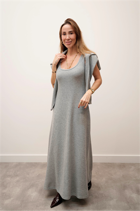 Silva Touch Gri Elbise Bluz Takım