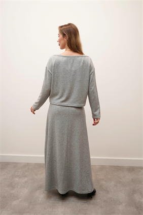Silva Touch Gri Elbise Bluz Takım