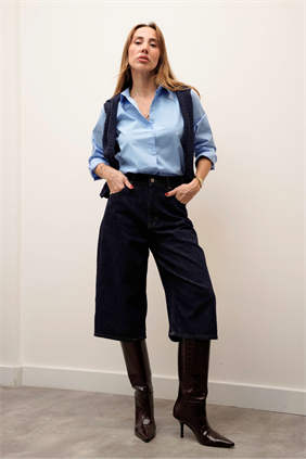 Uzun Denim Bermuda