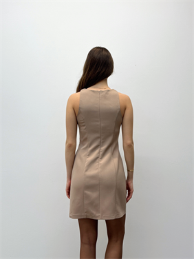 Valeria Fiyonk Detaylı Vizon Elbise 