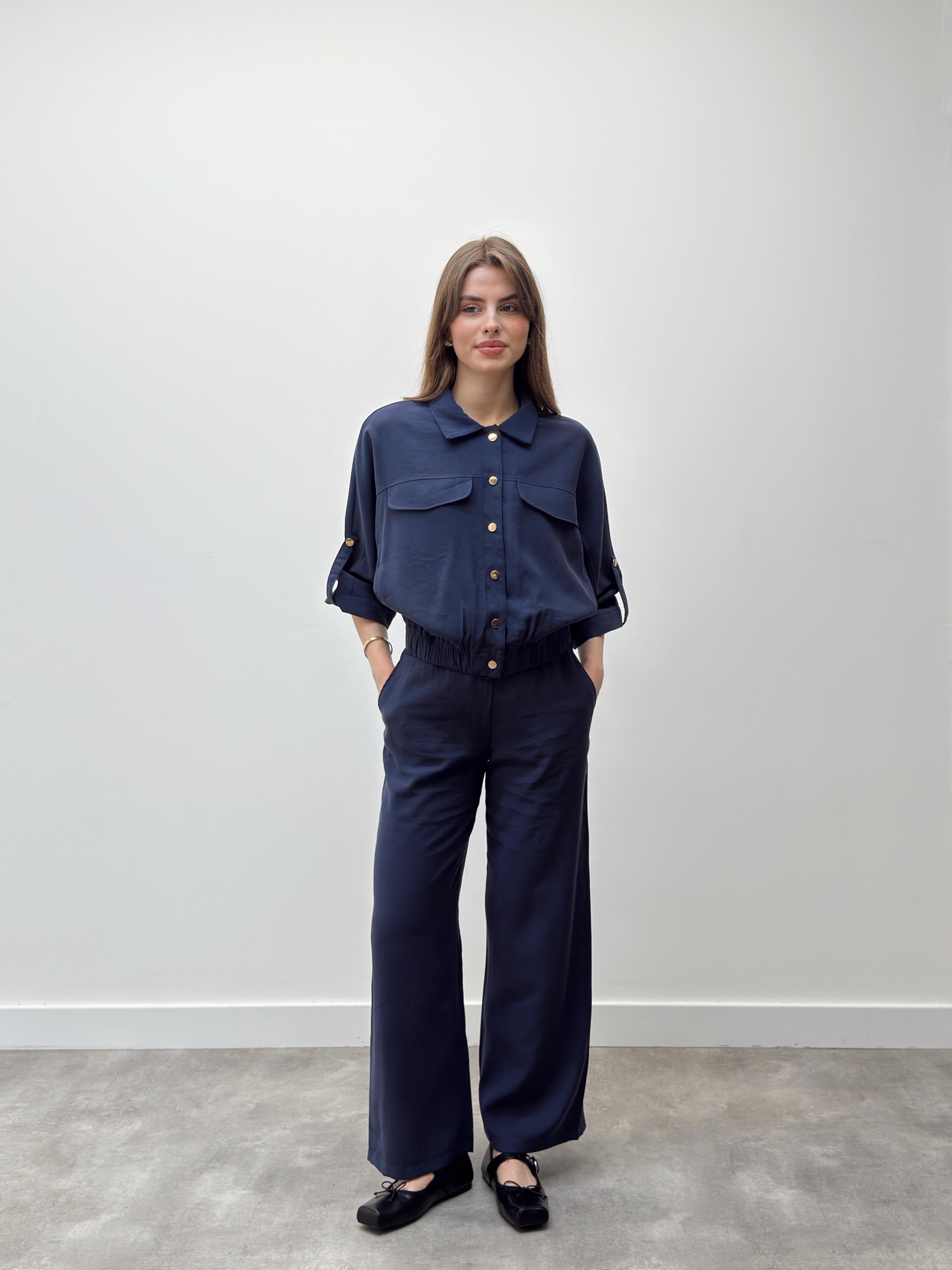 Elara Ceket Pantolon Lacivert Takım