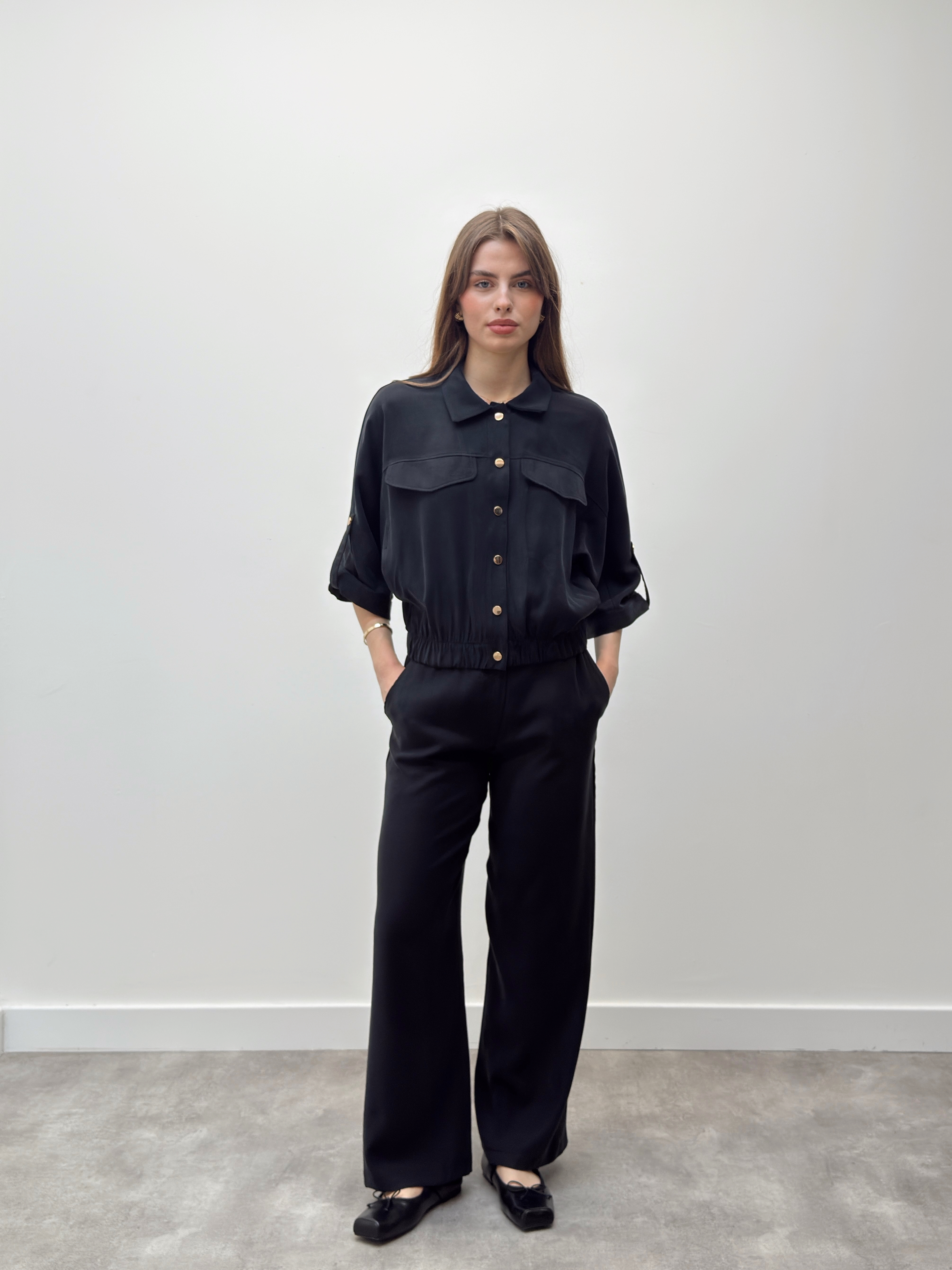 Elara Ceket Pantolon Siyah Takım