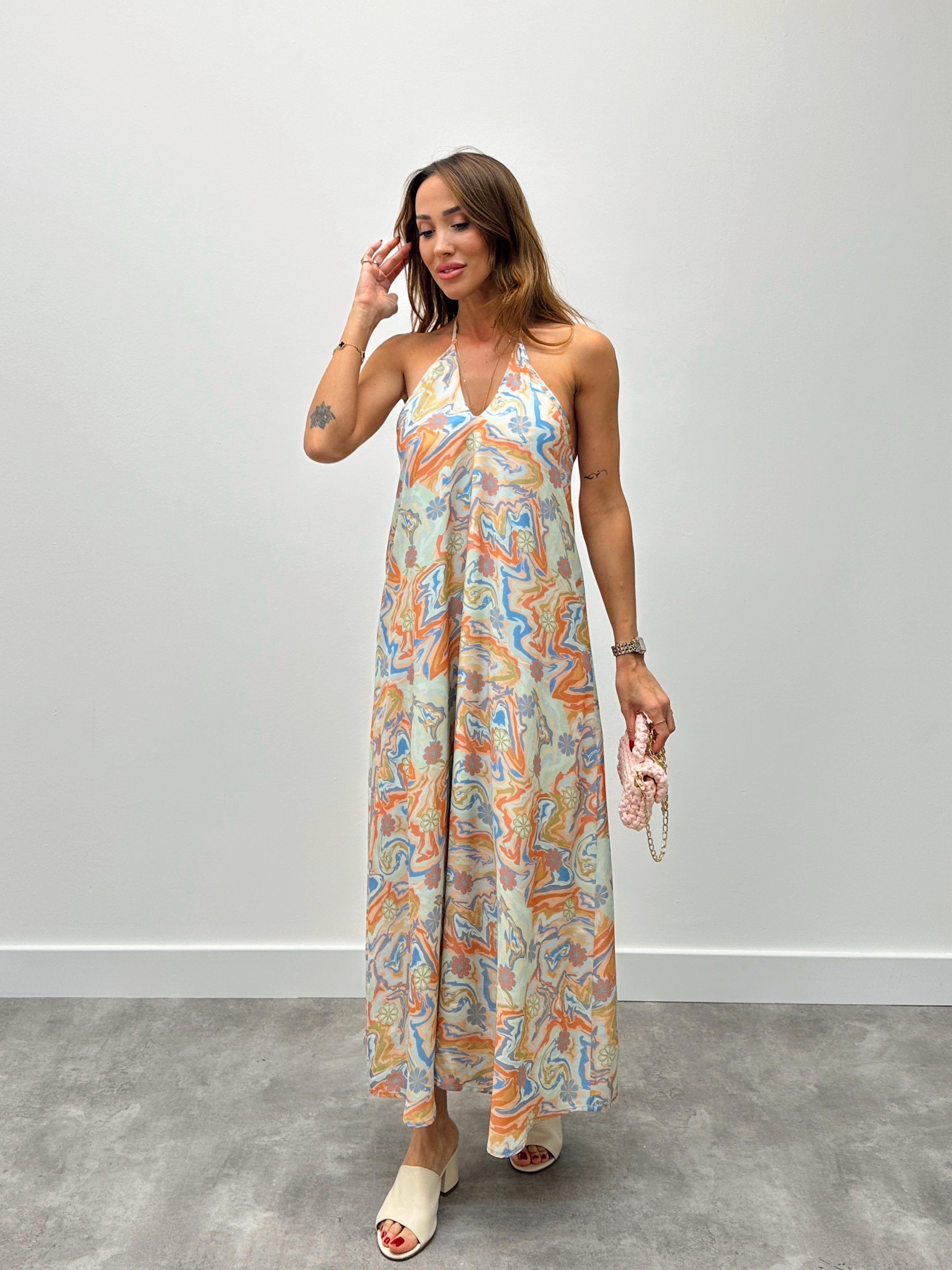 Kadın Midi Boy Sırt Dekolteli Mint Elbise